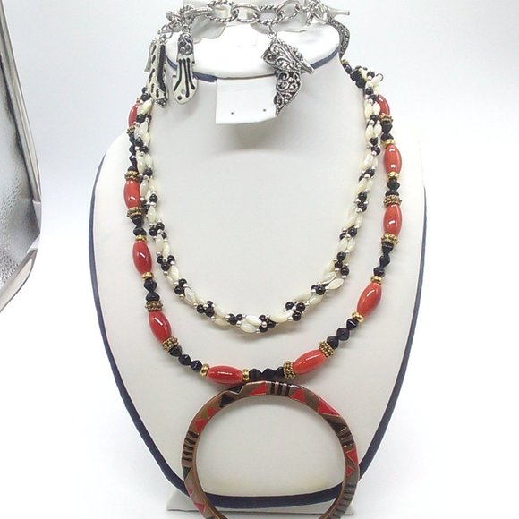 LOT of 2 Necklaces & 2 Bracelets - Picture 1 of 8